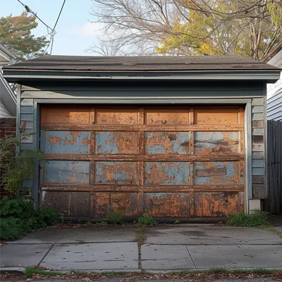 Broken Down Garage Door